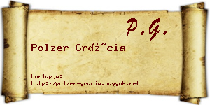 Polzer Grácia névjegykártya